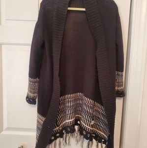Knitted long cardigan